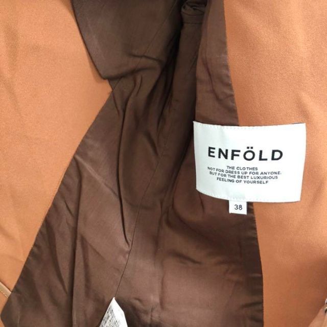 ENFOLD(エンフォルド)のENFOLD◆エンフォルド ノーカーラージャケット テーラードジャケット　38 レディースのジャケット/アウター(ノーカラージャケット)の商品写真