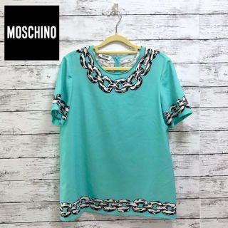 モスキーノ(MOSCHINO)のMOSCHINO◆モスキーノ　チェーンtシャツ　ブラウス　半袖　派手(カットソー(半袖/袖なし))