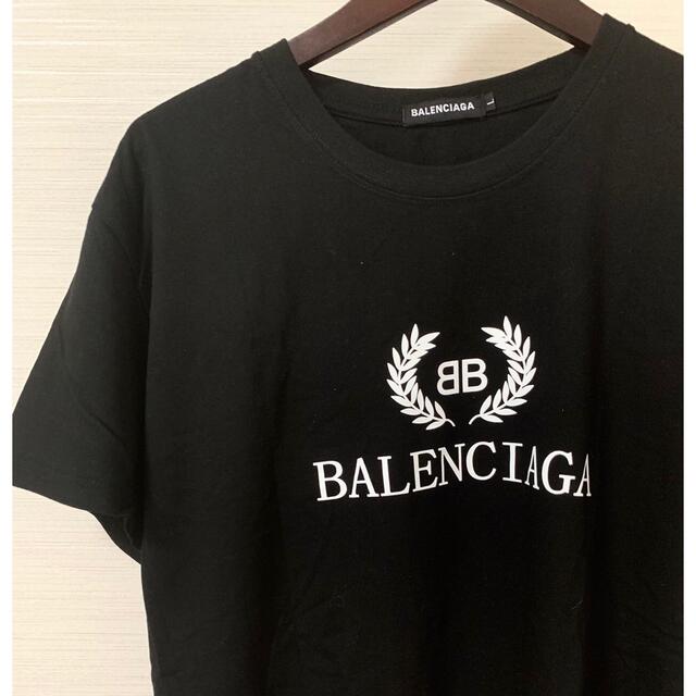 Balenciaga - BALENCIAGA バレンシアガ ロゴプリント Tシャツ ブラック