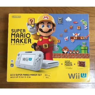 ウィーユー(Wii U)の WiiUマリオメーカーセット + wiiリモコン2個 + ディスク1枚(家庭用ゲーム機本体)