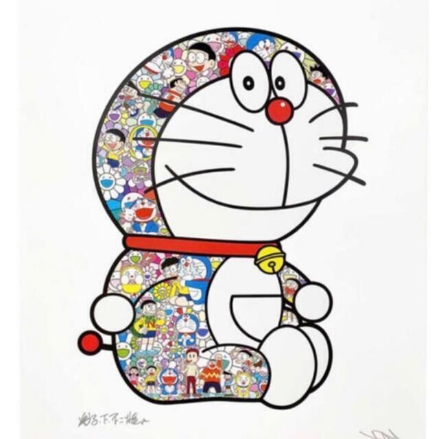 おすわりドラえもん「えへへ」ポスター作品　村上隆　zingaro 新品未開封