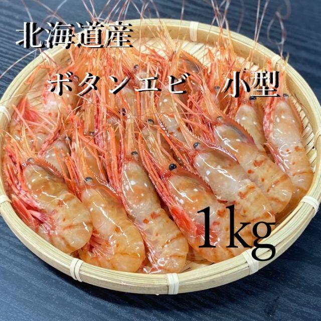 【北海道産】お刺身用　ボタン海老　オス　小型　1kg （約50?70尾入れ）
