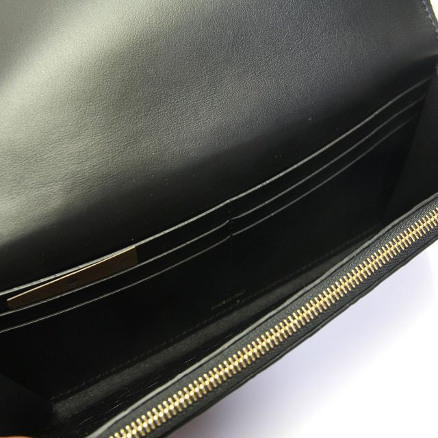 未使用 BURBERRY バーバリー エンボス TB 総柄 長財布 黒 ブラック