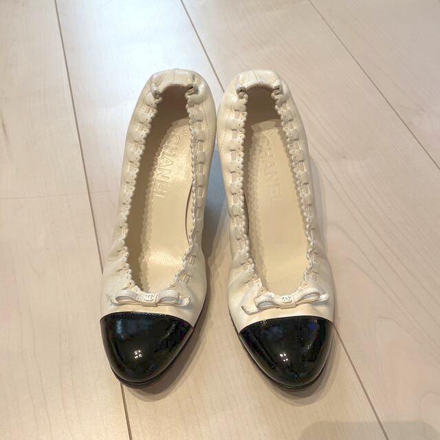 CHANEL バイカラー　ヒール　36サイズ