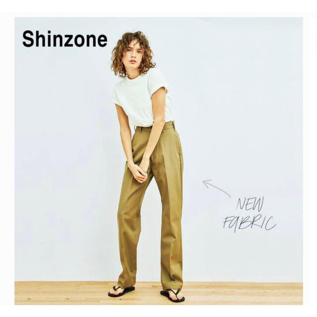 shinzone シンゾーン センタープレス チノパン ハイウエストチノパンツ-