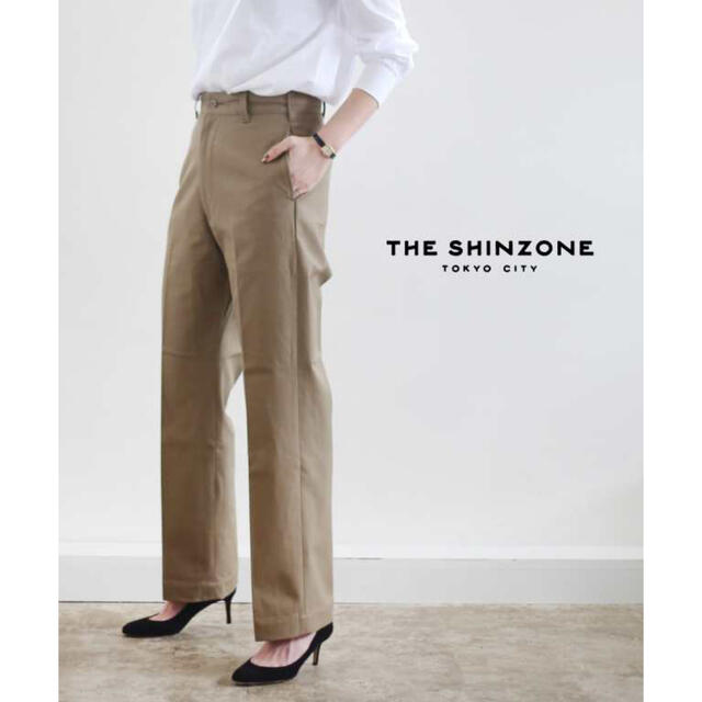 Shinzone(シンゾーン)のshinzone シンゾーン センタープレス チノパン　ハイウエストチノパンツ レディースのパンツ(チノパン)の商品写真