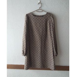 ヘザー(heather)の【美品】Heather ヘザー DOTツイードミニワンピース(ミニワンピース)