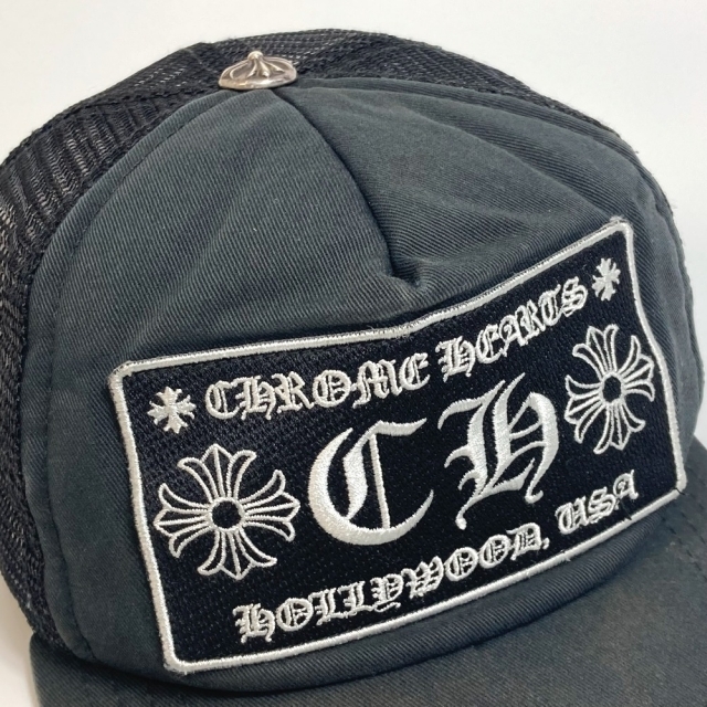 Chrome Hearts(クロムハーツ)のクロムハーツ CHROME HEARTS CHロゴ クロスボール メッシュ 帽子 キャップ コットン ブラック メンズの帽子(キャップ)の商品写真