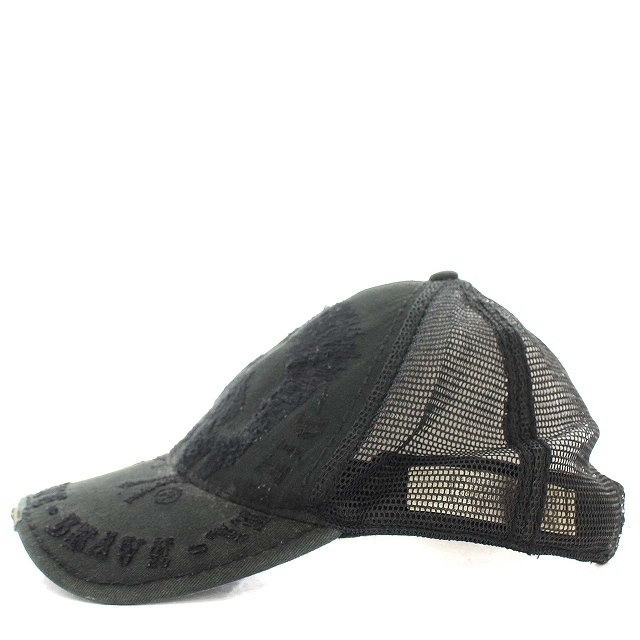 DIESEL(ディーゼル)のディーゼル DIESEL キャップ ダメージ加工 メッシュ ベースボール 黒 メンズの帽子(キャップ)の商品写真