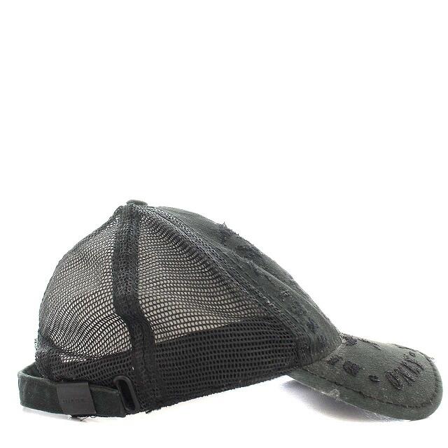 DIESEL(ディーゼル)のディーゼル DIESEL キャップ ダメージ加工 メッシュ ベースボール 黒 メンズの帽子(キャップ)の商品写真