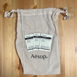 イソップ(Aesop)のイソップ　ゼラニウムボディスクラブサンプル×3＆巾着(サンプル/トライアルキット)