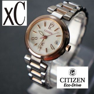 シチズン(CITIZEN)の【稼働美品】シチズンXC　電波ソーラー　白文字盤(腕時計)