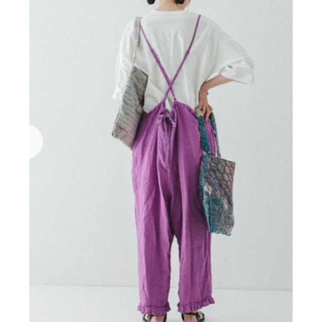 nest Robe リネン プチフリルサロペット パープル 通販 aleksandra