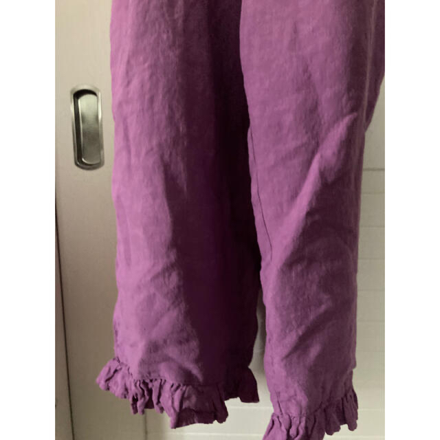 nest Robe リネン プチフリルサロペット パープル 通販 aleksandra