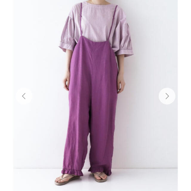 nest Robe リネン プチフリルサロペット パープル 通販 aleksandra