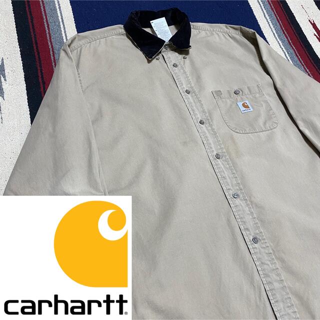 carhartt - 90s 古着 カーハート コーデュロイ シャツ ビッグ