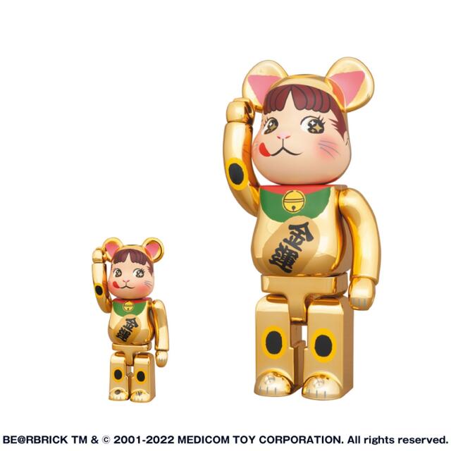 BE＠RBRICK 招き猫 ペコちゃん 金運 金メッキ 100% & 400% | www