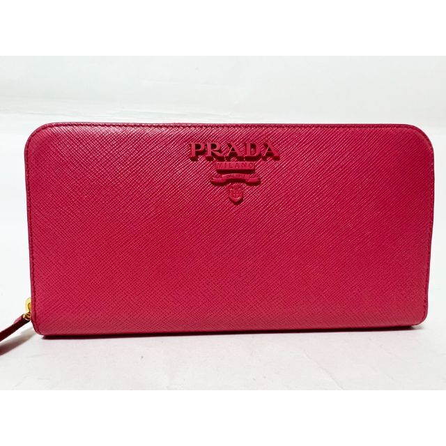 超美品 PRADA 新同 1ML506 SAFFIANO 長財布 ラウンドファスナー財布