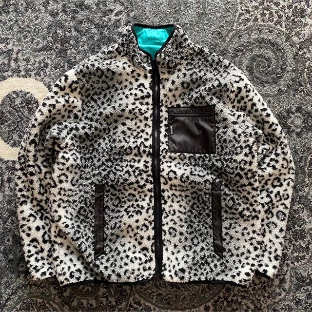 supreme leopard fleece reversible jacketメンズ