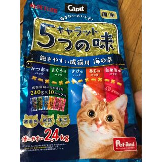 キャットフード    かつお味240g、あじ味240gの2袋です。(ペットフード)