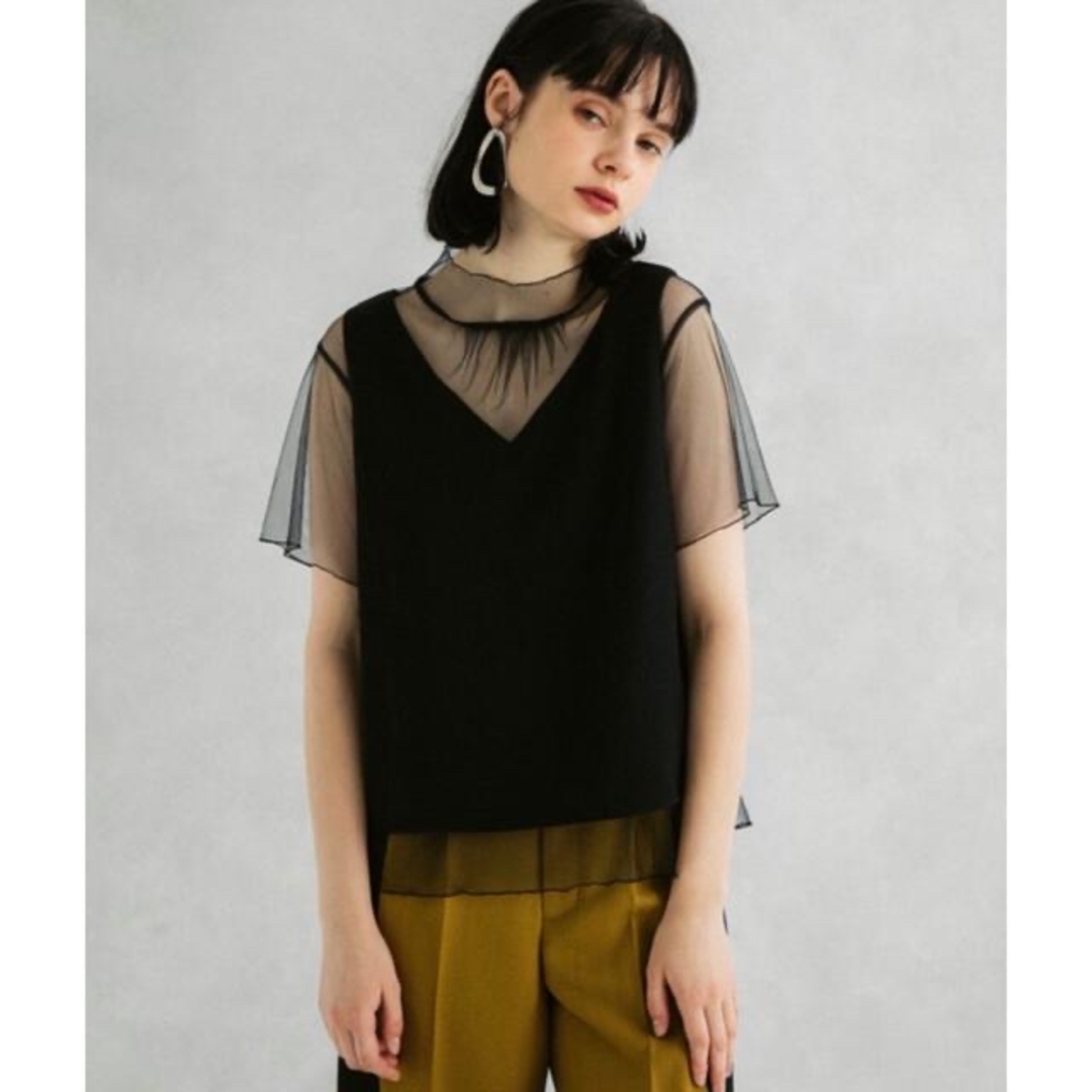 united tokyo【石原さとみ着用】レイヤーサテンブラウス-eastgate.mk