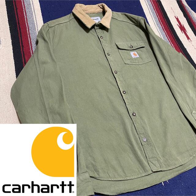 carhartt(カーハート)の90s 古着 カーハート コーデュロイ シャツ ビッグシルエット ゆるだぼ メンズのトップス(Tシャツ/カットソー(半袖/袖なし))の商品写真