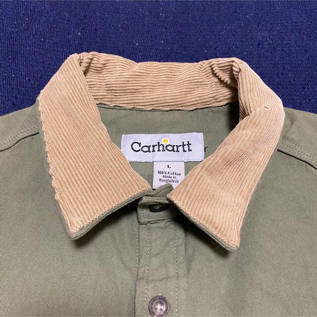 carhartt(カーハート)の90s 古着 カーハート コーデュロイ シャツ ビッグシルエット ゆるだぼ メンズのトップス(Tシャツ/カットソー(半袖/袖なし))の商品写真