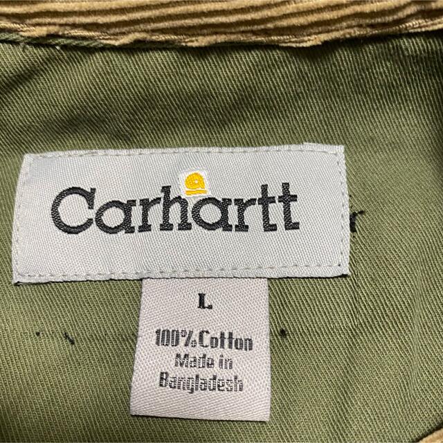 carhartt(カーハート)の90s 古着 カーハート コーデュロイ シャツ ビッグシルエット ゆるだぼ メンズのトップス(Tシャツ/カットソー(半袖/袖なし))の商品写真