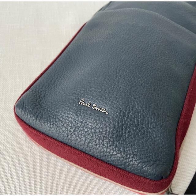 Paul Smith レザー ボディバッグ ショルダー斜めがけ 紺 - 2