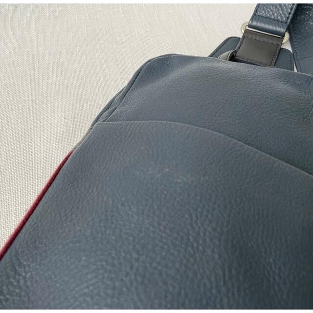 Paul Smith レザー ボディバッグ ショルダー斜めがけ 紺 - 4