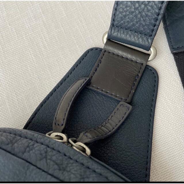Paul Smith レザー ボディバッグ ショルダー斜めがけ 紺 - 5