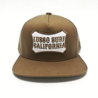 スタンダードカリフォルニア(STANDARD CALIFORNIA)の西海岸系☆LUSSO SURF ボックスロゴ刺繍キャップ☆帽子　カーキ(キャップ)