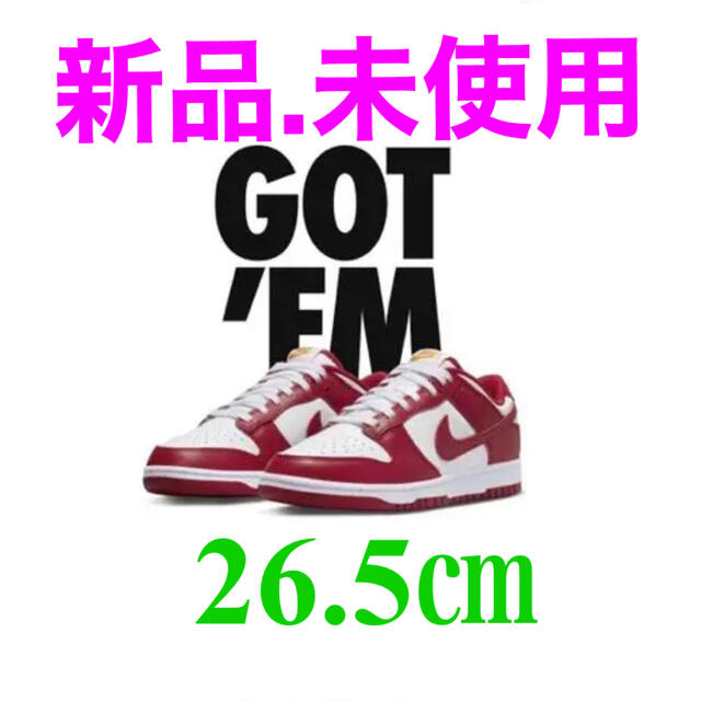 NIKE(ナイキ)のNIKE DUNK LOW RETRO GYM RED ナイキ ダンク SB メンズの靴/シューズ(スニーカー)の商品写真