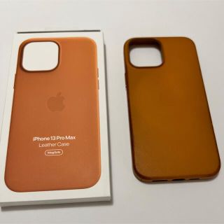 アップル(Apple)のMagSafe対応iPhone13ProMaxレザケース - ゴールデンブラウン(iPhoneケース)