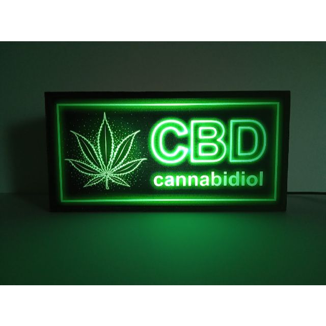 CBD カンナビジオール 医療 大麻 サイン 看板 置物 雑貨ライトBOX