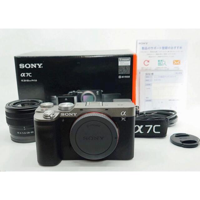 スマホ/家電/カメラ【S級品】SONY α7C ILCE-7C レンズキット シルバー