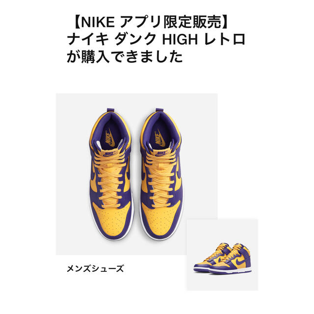 NIKE(ナイキ)のNike Dunk High Retro "Lakers" メンズの靴/シューズ(スニーカー)の商品写真