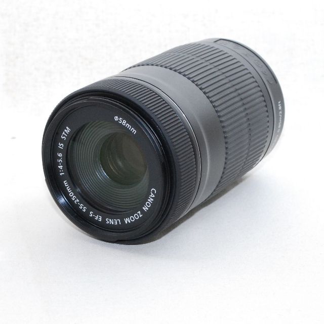 Canon(キヤノン)のレンズフード付★美品 STM搭載 超望遠★CANON EF-S 55-250mm スマホ/家電/カメラのカメラ(レンズ(ズーム))の商品写真
