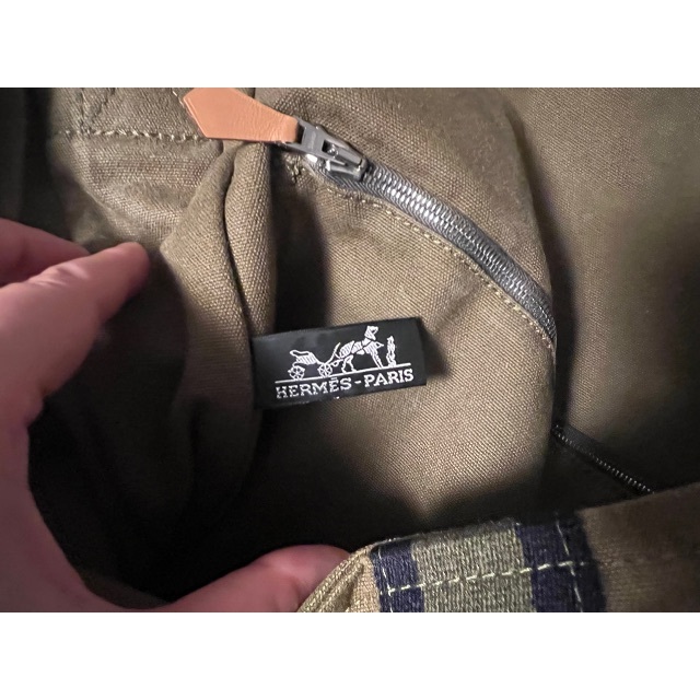 エルメス フールトゥ バサス PM ショルダーバッグ コットンキャンバス