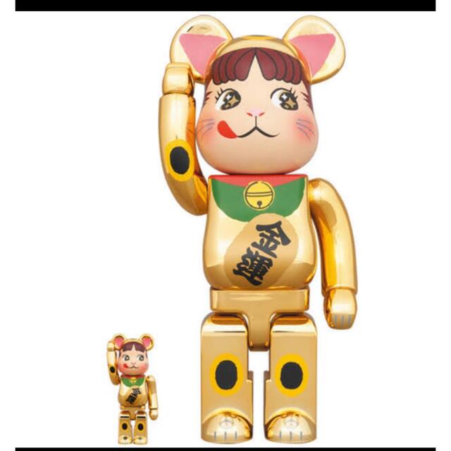 フィギュアBE＠RBRICK 招き猫 ペコちゃん 金運 金メッキ 100% & 400%