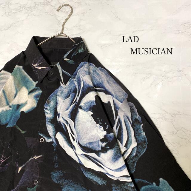 ラッドミュージシャン　ladmusician 柄シャツ　花柄　総柄　ポリシャツ