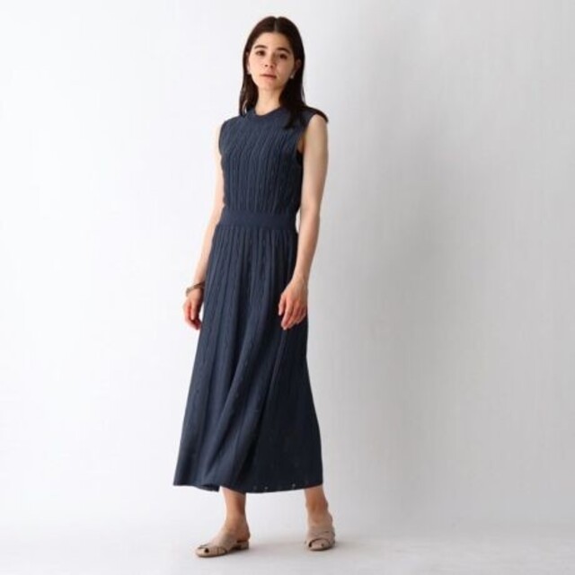 アウター ジャケット 【未使用】透かしロングニットワンピース - 通販