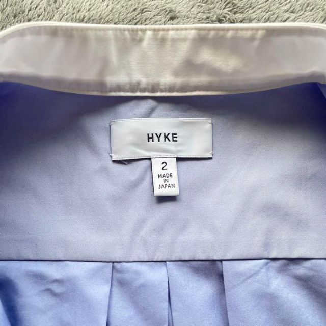 HYKE(ハイク)の【HYKE】ハイク ロング スリーブ シャツ ドレス 2 ブルー レディースのワンピース(ロングワンピース/マキシワンピース)の商品写真