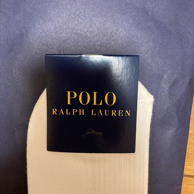 POLO RALPH LAUREN(ポロラルフローレン)のポロ ラルフローレン 22〜24cm 白 クルーソックス レディースのレッグウェア(ソックス)の商品写真