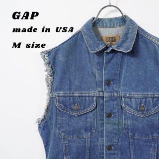 ギャップ(GAP)の【レア】　GAP デニムベスト　90s Gジャン　ギャップ　スギちゃん　青(Gジャン/デニムジャケット)