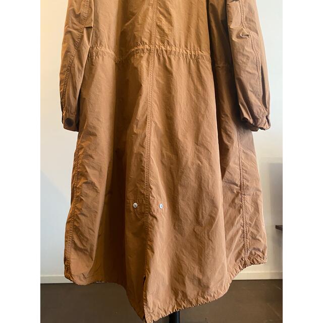 ATON(エイトン)のATON エイトン　フード付き　コート　茶　fish tail coat  レディースのジャケット/アウター(モッズコート)の商品写真