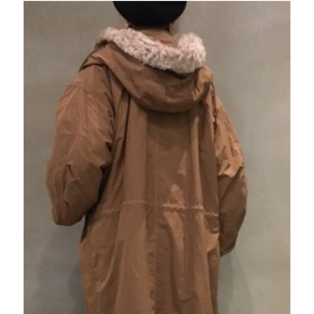 ATON(エイトン)のATON エイトン　フード付き　コート　茶　fish tail coat  レディースのジャケット/アウター(モッズコート)の商品写真