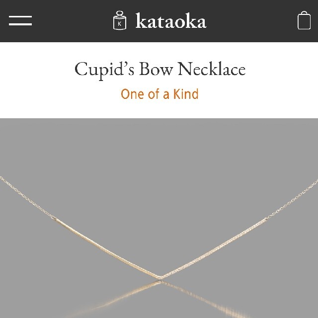 kataoka Cupid's Bow Necklesダイヤモンドネックレス