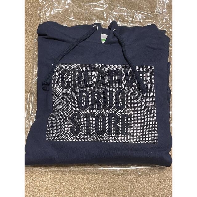 creative drug store ラインストーンフーディ Lサイズ