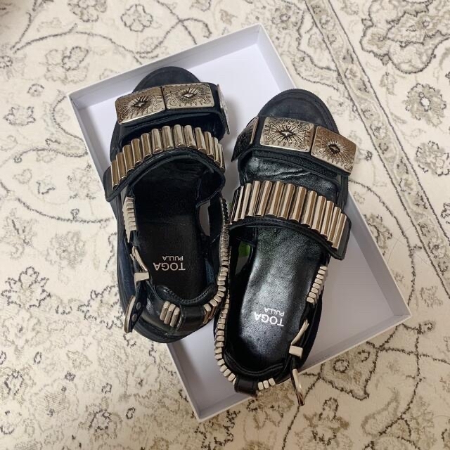 Black◼️SizeTOGA PULLA Metal sneaker sandals